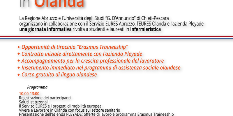 Lavoro: in Olanda cercano infermieri. Venerdì giornata formativa